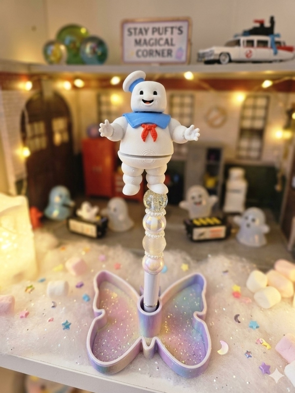 Beadable Pen W/Marshmallow Man